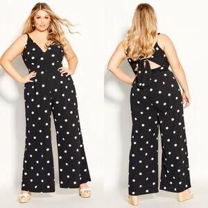 City Chic spotted jumpsuit